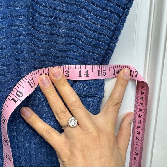 SATURDAYSUNDAY Anthropologie Blue Mariah Long Sleeve Rib Knit Maxi Dress Medium - Picture 11 of 13